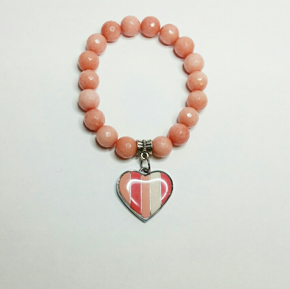 New Handmade Light Pink Jade Bracelet
